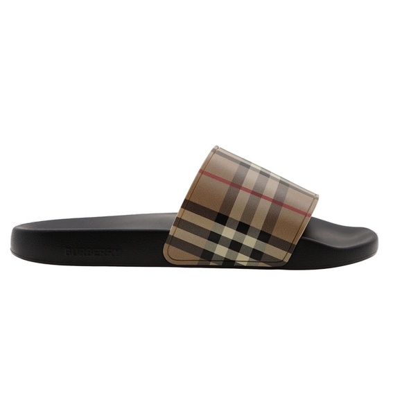 Burberry Furley Vintage Check Slides Men Size 13 New - Picture 4 of 7